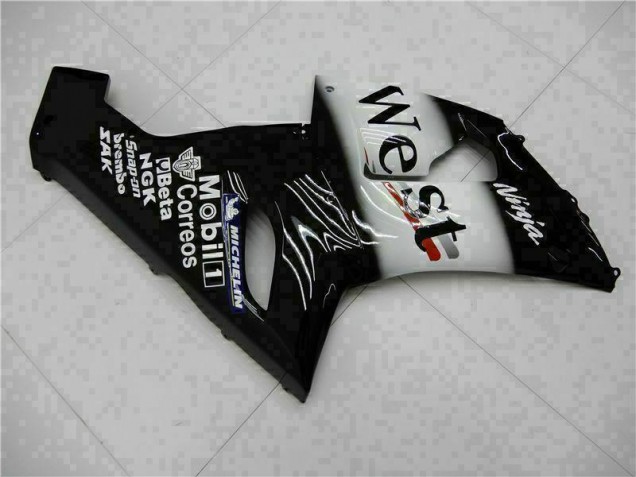 2005-2006 Schwarz Kawasaki ZX6R Motorrad Verkleidung Komplett Sets 2005-2006 Schwarz Kawasaki ZX6R Motorrad Verkleidung Komplett Sets