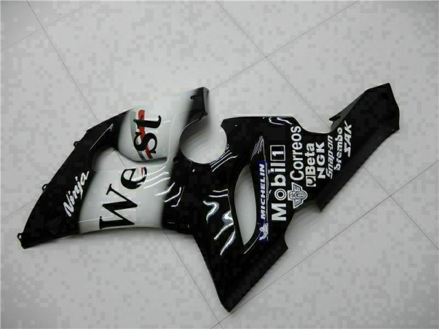 2005-2006 Schwarz Kawasaki ZX6R Motorrad Verkleidung Komplett Sets 2005-2006 Schwarz Kawasaki ZX6R Motorrad Verkleidung Komplett Sets