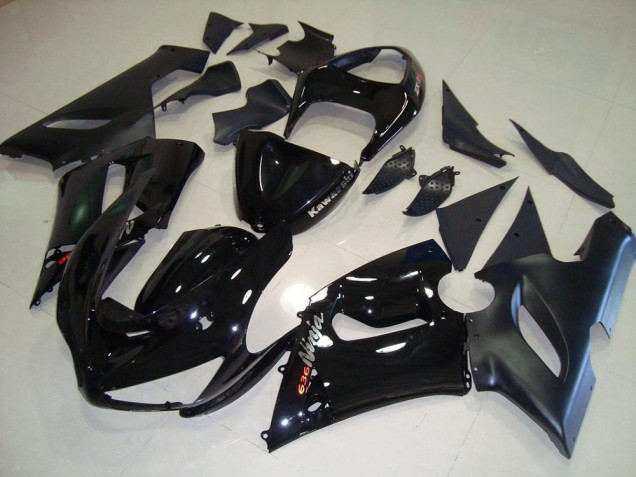 2005-2006 Schwarz Kawasaki ZX6R Motorrad Vollverkleidung 2005-2006 Schwarz Kawasaki ZX6R Motorrad Vollverkleidung