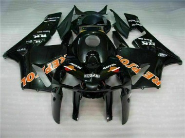 2005-2006 Schwarz Repsol Honda CBR600RR Motorrad Verkleidung