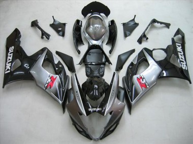 2005-2006 Schwarz Silber Grau Suzuki GSXR 1000 Motorrad Verkleidung