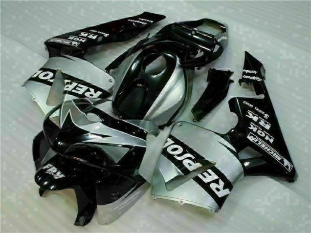 2005-2006 Schwarz Silber Repsol Honda CBR600RR Motorrad Verkleidung 2005-2006 Schwarz Silber Repsol Honda CBR600RR Motorrad Verkleidung
