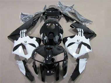 2005-2006 Schwarz Weiß Honda CBR600RR Motorrad Verkleidungen