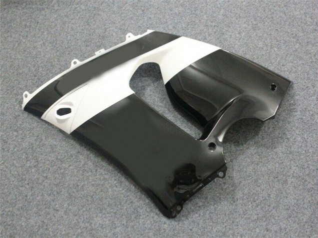 2005-2006 Schwarz Weiß Kawasaki ZX6R Motorrad Verkleidungen