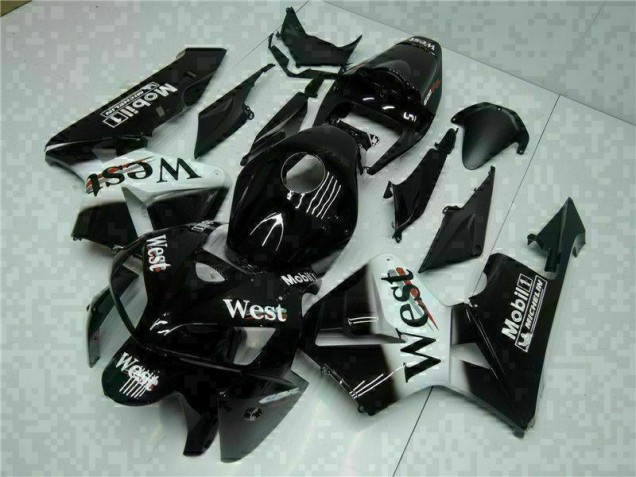 2005-2006 Schwarz West Honda CBR600RR Motorrad Verkleidung 2005-2006 Schwarz West Honda CBR600RR Motorrad Verkleidung