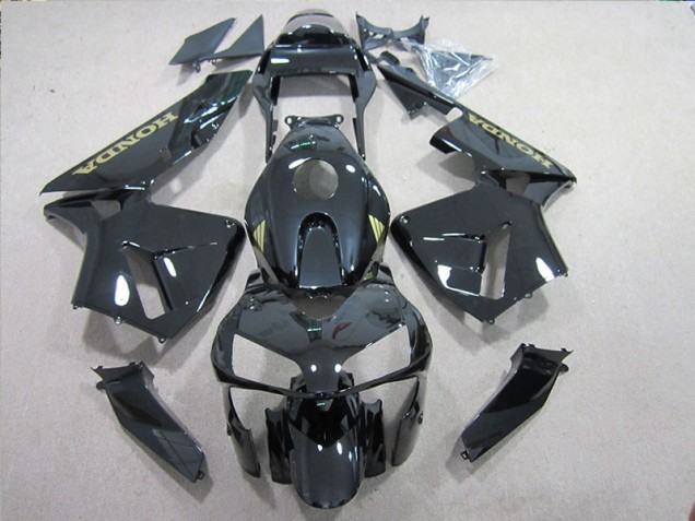 2005-2006 Schwarz und Gold Aufkleber Honda CBR600RR Motorrad Verkleidung 2005-2006 Schwarz und Gold Aufkleber Honda CBR600RR Motorrad Verkleidung