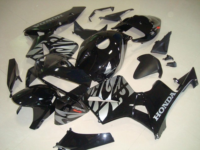 2005-2006 Schwarze weiße Flamme Honda CBR600RR Motorrad Verkleidung 2005-2006 Schwarze weiße Flamme Honda CBR600RR Motorrad Verkleidung