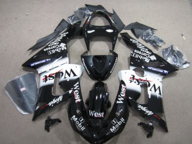 2005-2006 Schwarzer West Mobil Ninja 636 Kawasaki ZX6R Motorrad Verkleidung