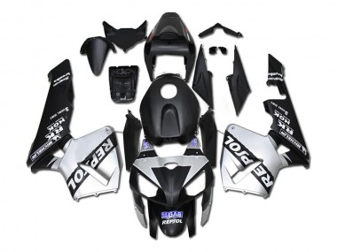 2005-2006 Silber Repsol Schwarz Honda CBR600RR Motorrad Verkleidung