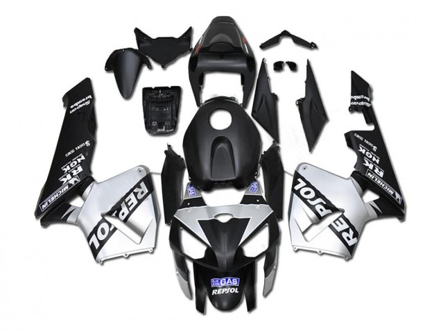 2005-2006 Silber Repsol Schwarz Honda CBR600RR Motorrad Verkleidung 2005-2006 Silber Repsol Schwarz Honda CBR600RR Motorrad Verkleidung