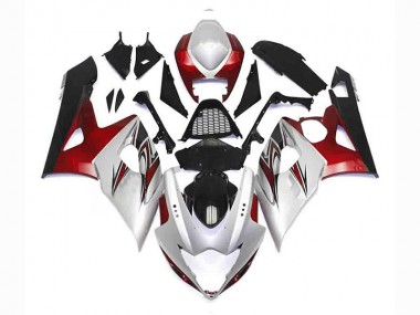 2005-2006 Silber Rot Schwarz Suzuki GSXR 1000 Motorrad Verkleidung