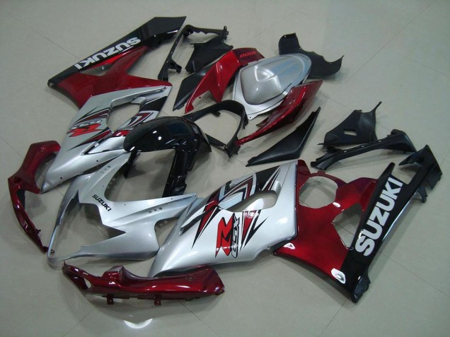 2005-2006 Silber Rot Suzuki GSXR 1000 Motorrad Verkleidung 2005-2006 Silber Rot Suzuki GSXR 1000 Motorrad Verkleidung