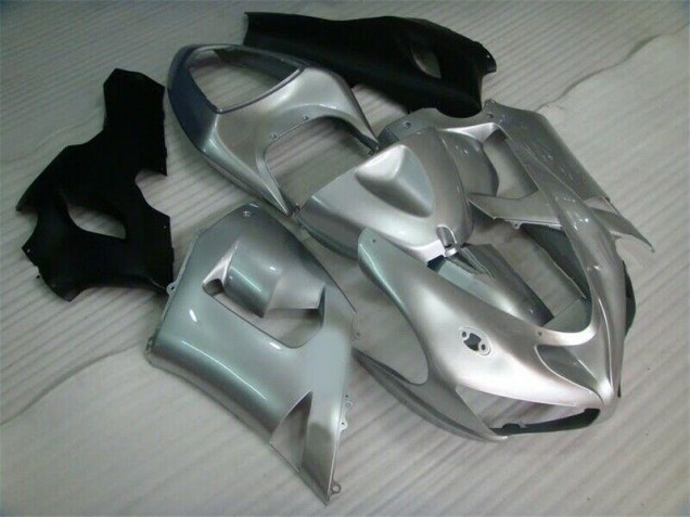 2005-2006 Silber Schwarz Kawasaki ZX6R Motorrad Verkleidung