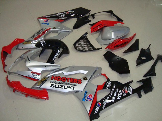 2005-2006 Silber Und Rot Suzuki GSXR 1000 Motorrad Verkleidung 2005-2006 Silber Und Rot Suzuki GSXR 1000 Motorrad Verkleidung