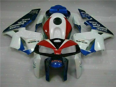 2005-2006 Weiß Blau Honda CBR600RR Motorrad Verkleidungen