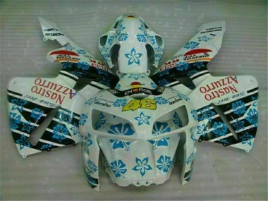 2005-2006 Weiß Blau Nastro Azzurro 46 Honda CBR600RR Motorrad Verkleidungen