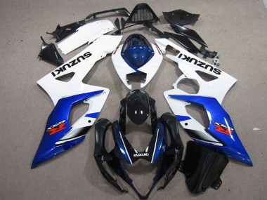 2005-2006 Weiß Blau Suzuki GSXR 1000 Motorrad Verkleidung