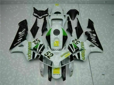 2005-2006 Weiß Gelb Grün 52 Honda CBR600RR Motorrad Verkleidung