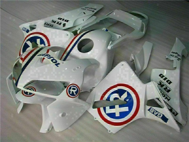 2005-2006 Weiß Honda CBR600RR Motorrad Verkleidungen & Plastik 2005-2006 Weiß Honda CBR600RR Motorrad Verkleidungen & Plastik
