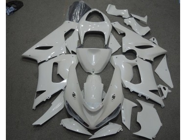 2005-2006 Weiß Kawasaki ZX6R Motorrad Verkleidung