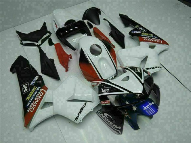 2005-2006 Weiß Rot Schwarz Lee Honda CBR600RR Motorrad Verkleidung 2005-2006 Weiß Rot Schwarz Lee Honda CBR600RR Motorrad Verkleidung