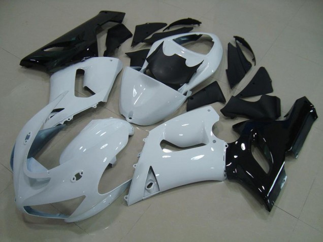 2005-2006 Weiß Schwarz Kawasaki ZX6R Motorrad Verkleidung 2005-2006 Weiß Schwarz Kawasaki ZX6R Motorrad Verkleidung