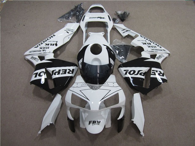 2005-2006 Weiß Schwarz Repsol Honda CBR600RR Motorrad Verkleidung 2005-2006 Weiß Schwarz Repsol Honda CBR600RR Motorrad Verkleidung