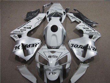 2005-2006 Weiß Schwarz Repsol Honda CBR600RR Motorrad Verkleidungen
