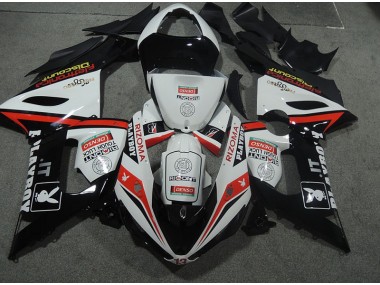 2005-2006 Weiß Schwarz Rizoma Playboy Kawasaki ZX6R Motorrad Verkleidungen