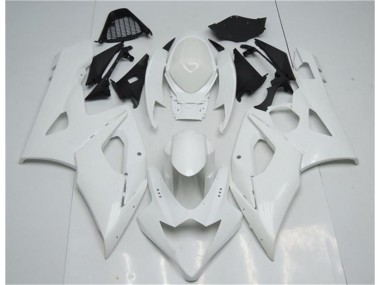 2005-2006 Weiß Suzuki GSXR 1000 Motorrad Verkleidung & Plastik