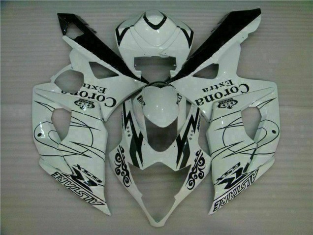 2005-2006 Weiß Suzuki GSXR 1000 Motorrad Vollverkleidung 2005-2006 Weiß Suzuki GSXR 1000 Motorrad Vollverkleidung
