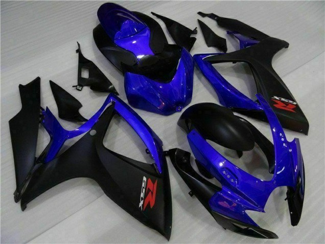 2006-2007 Blau Schwarz Suzuki GSXR 600/750 Motorrad Verkleidung 2006-2007 Blau Schwarz Suzuki GSXR 600/750 Motorrad Verkleidung