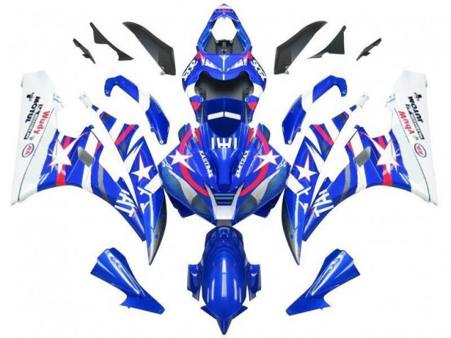 2006-2007 Blau Star Fiat Yamaha YZF R6 Motorrad Verkleidung 2006-2007 Blau Star Fiat Yamaha YZF R6 Motorrad Verkleidung