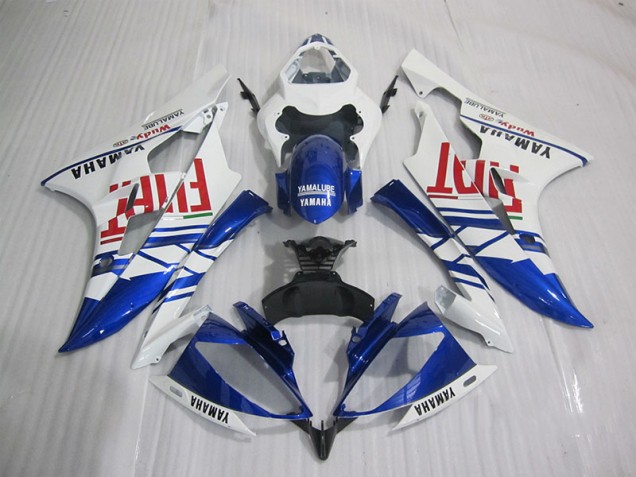 2006-2007 Blau Weiß Fiat Yamaha YZF R6 Motorrad Verkleidung 2006-2007 Blau Weiß Fiat Yamaha YZF R6 Motorrad Verkleidung