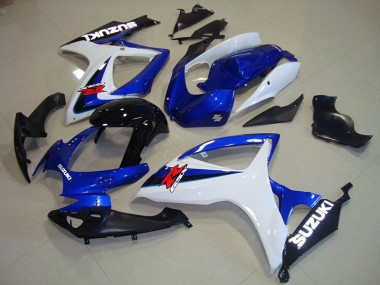 2006-2007 Blau Weiß Schwarz Suzuki GSXR 750 Motorrad Verkleidung