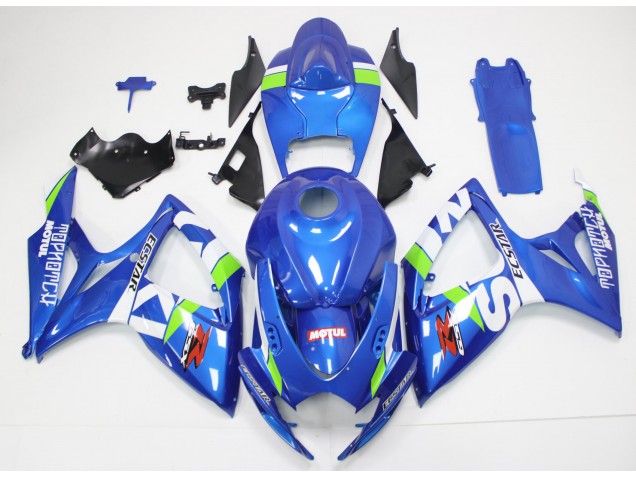 2006-2007 Blau Weiß Suzuki GSXR 600/750 Motorrad Verkleidungen 2006-2007 Blau Weiß Suzuki GSXR 600/750 Motorrad Verkleidungen