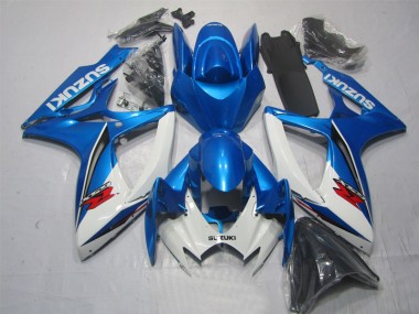 2006-2007 Blau Weiß Suzuki GSXR 600 Motorrad Verkleidung & Plastik