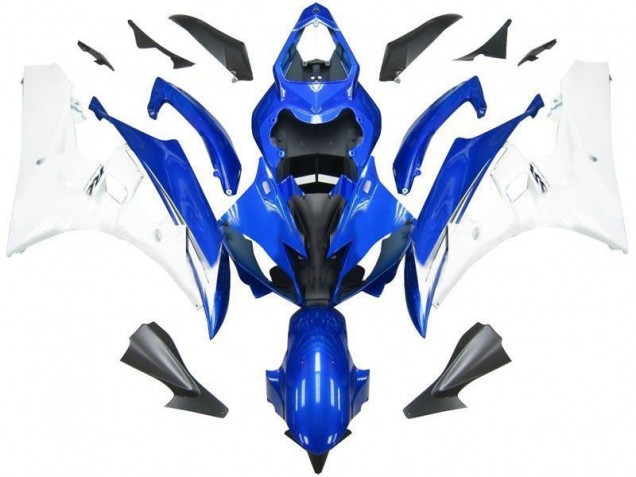 2006-2007 Blau Weiß Yamaha YZF R6 Motorrad Vollverkleidung 2006-2007 Blau Weiß Yamaha YZF R6 Motorrad Vollverkleidung