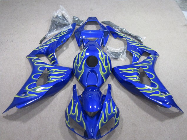 2006-2007 Blaugrüne Flamme Honda CBR1000RR Motorrad Verkleidung 2006-2007 Blaugrüne Flamme Honda CBR1000RR Motorrad Verkleidung