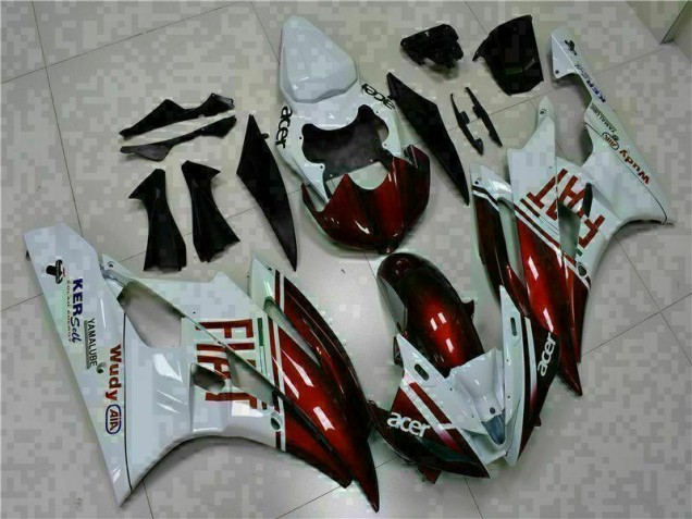 2006-2007 Braun Weiß Yamaha YZF R6 Motorrad Verkleidung 2006-2007 Braun Weiß Yamaha YZF R6 Motorrad Verkleidung