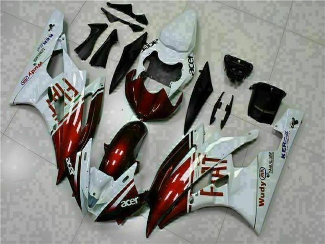 2006-2007 Braun Weiß Yamaha YZF R6 Motorrad Verkleidung 2006-2007 Braun Weiß Yamaha YZF R6 Motorrad Verkleidung