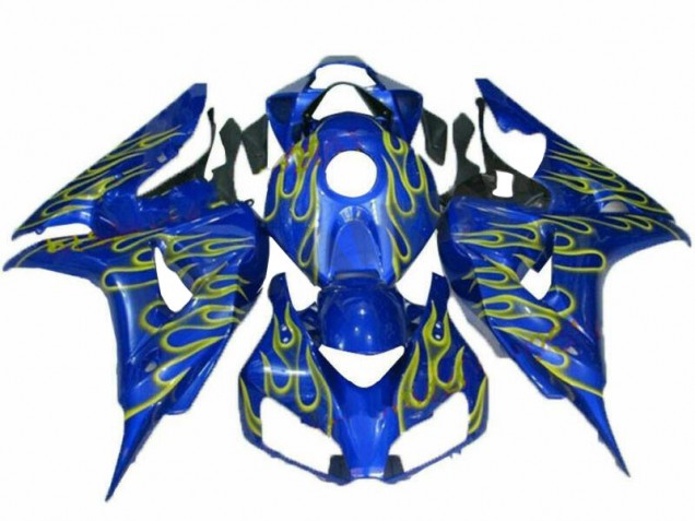 2006-2007 Gelb Flamme Blau Honda CBR1000RR Motorrad Verkleidung 2006-2007 Gelb Flamme Blau Honda CBR1000RR Motorrad Verkleidung