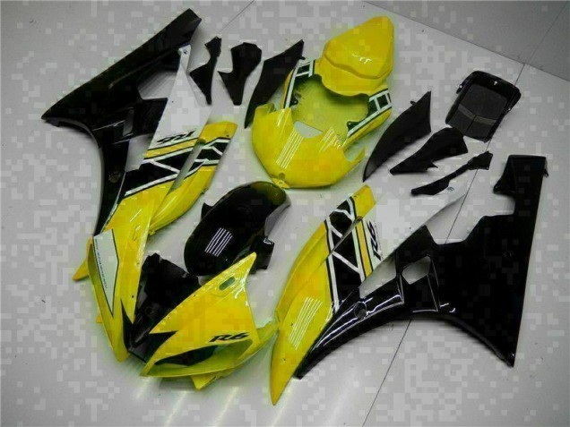 2006-2007 Gelb Schwarz Yamaha YZF R6 Motorrad Vollverkleidung 2006-2007 Gelb Schwarz Yamaha YZF R6 Motorrad Vollverkleidung