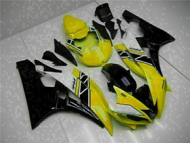 2006-2007 Gelb Schwarz Yamaha YZF R6 Motorrad Vollverkleidung 2006-2007 Gelb Schwarz Yamaha YZF R6 Motorrad Vollverkleidung