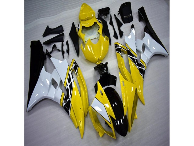 2006-2007 Gelb Weiß Schwarz Yamaha YZF R6 Motorrad Verkleidung 2006-2007 Gelb Weiß Schwarz Yamaha YZF R6 Motorrad Verkleidung