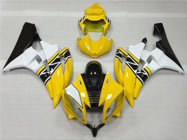 2006-2007 Gelb Weiß Schwarz Yamaha YZF R6 Motorrad Verkleidung 2006-2007 Gelb Weiß Schwarz Yamaha YZF R6 Motorrad Verkleidung