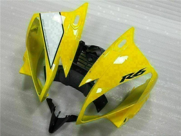 2006-2007 Gelb Weiß Schwarz Yamaha YZF R6 Motorrad Verkleidungen 2006-2007 Gelb Weiß Schwarz Yamaha YZF R6 Motorrad Verkleidungen