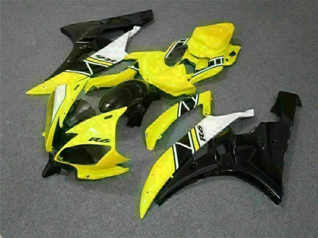 2006-2007 Gelb Yamaha YZF R6 Motorrad Verkleidungen 2006-2007 Gelb Yamaha YZF R6 Motorrad Verkleidungen