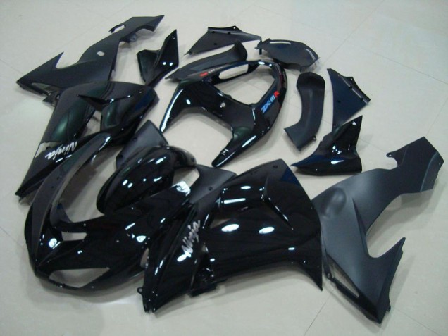 2006-2007 Glänzend Schwarz Matt Schwarz Kawasaki ZX10R Motorrad Verkleidung