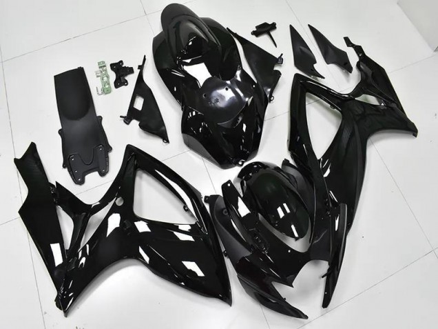 2006-2007 Glänzend Schwarz Suzuki GSXR 600/750 Motorrad Verkleidung